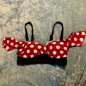 Torrid Disney Minnie Mouse themed bikini top